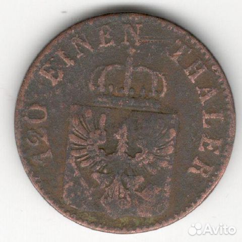 3 пфеннига 1856 Пруссия 3 пфеннига 1856 Пруссия