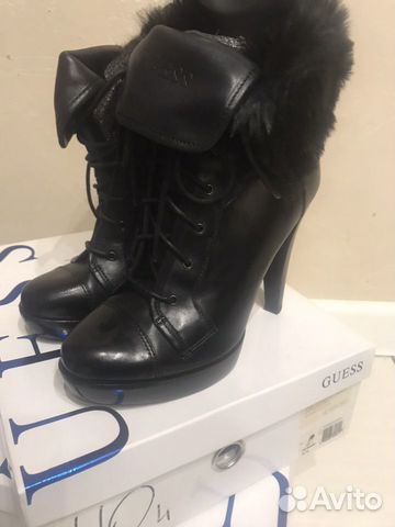 Ботильоны новые бел и чёрные Guess