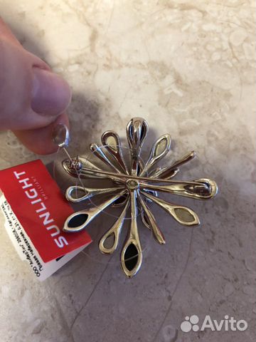 Брошь серебряная с янтарем Sunlight Брошь серебряная с янтарем Sunlight