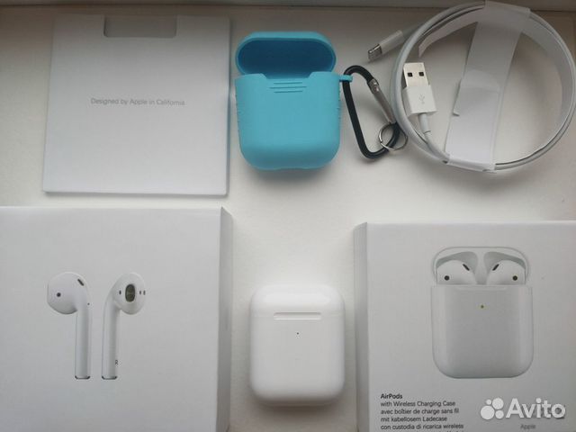 Airpods 2 с беспроводным кейсом