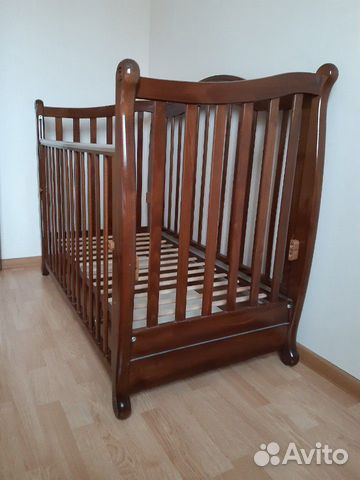 Детская кроватка массив Гандылян + матрас