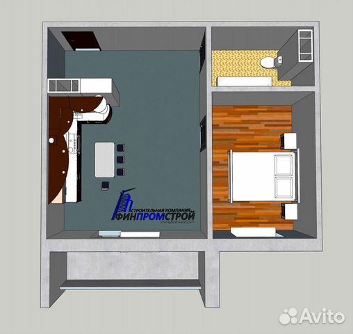 2-к квартира, 40.8 м², 3/10 эт.