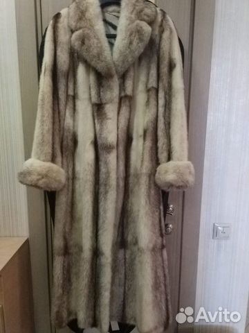Шуба норковая, не крашеная, длина 135 см