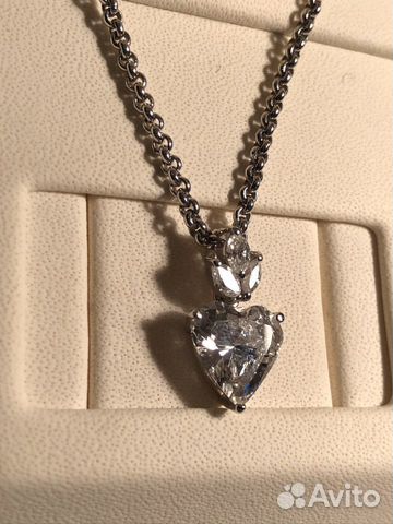 Кулон «Сердце» бриллиант 2,51 карат, р. 10,04х10,0