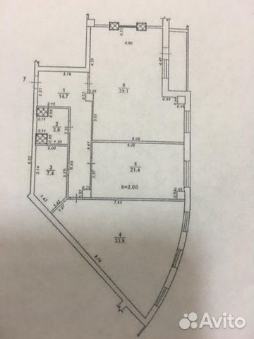 2-к квартира, 122 м², 5/17 эт.