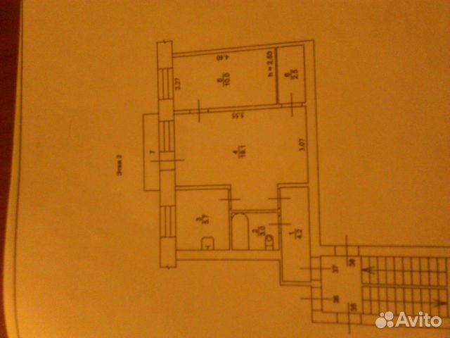 2-к квартира, 45.4 м², 2/4 эт.