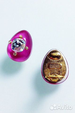 Винтажные клипсы Replica c кабошонами Италия 1980е