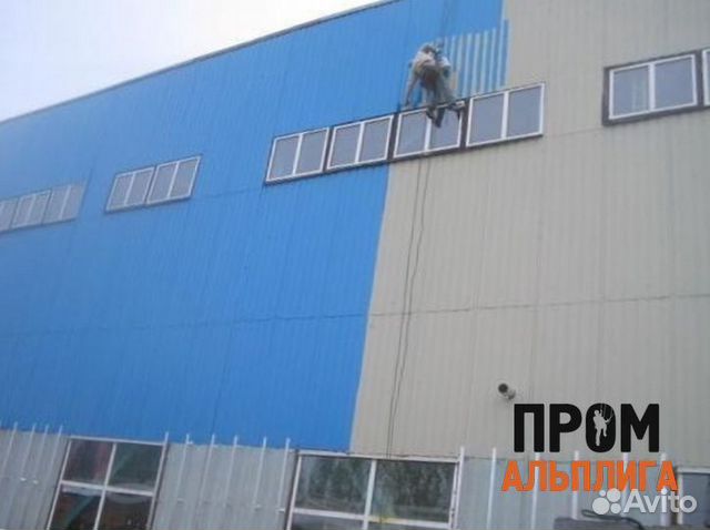 Мойка фасадов автокраном/альпинистами с гарантией