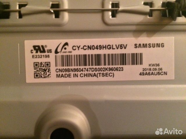 Samsung UE49NU7670U разбитый, по запчастям