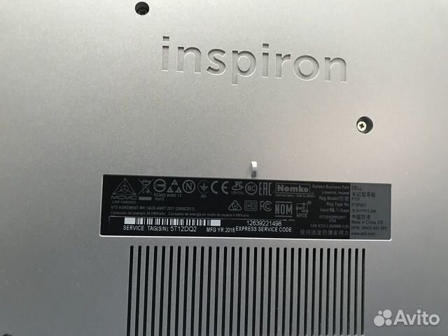 Ноутбук Dell Inspirion P75F i3-6006U оп 4 Гб SsD