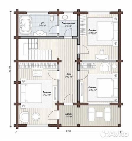 Дом из клееного бруса 240м2 Дом из клееного бруса 240м2