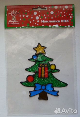 Наклейка гелевая пвх Елочка