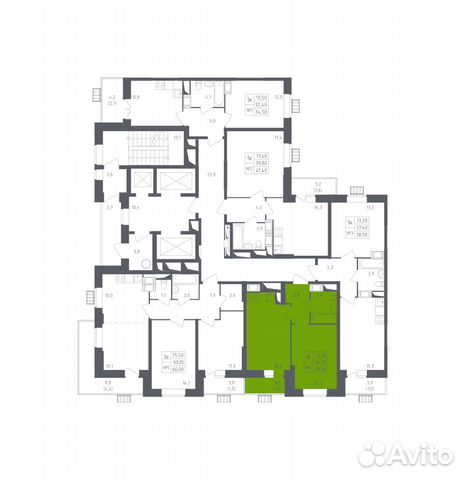 1-к квартира, 37.5 м², 3/25 эт. 1-к квартира, 37.5 м², 3/25 эт.
