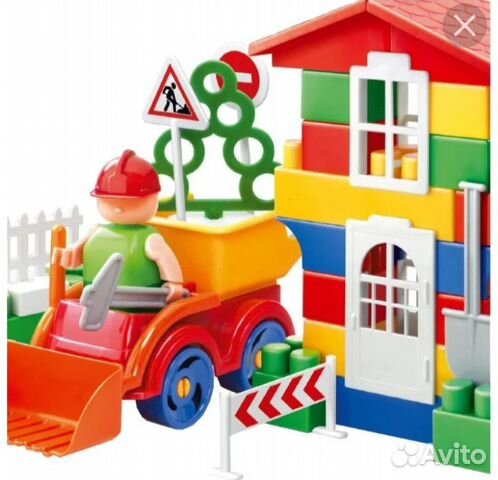 Конструктор Bauer стройка, железная дорога,крепост