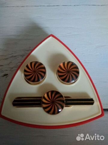 Ретро запонки и зажим для галстука