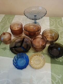 Посуда цветное стекло СССР