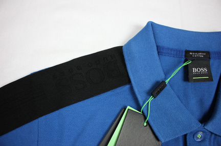 Hugo Boss поло рубашка синяя мужская Все размеры