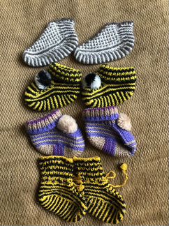 Пинетки вязаные детские