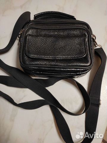 Сумка натуральная кожа мужская 16*14 см