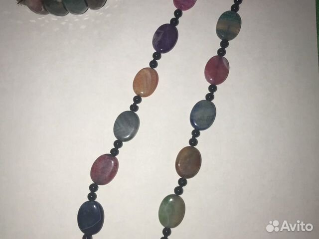 Бусы и браслет (Агат)
