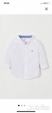 Хлопковая белая рубашка для мальчика