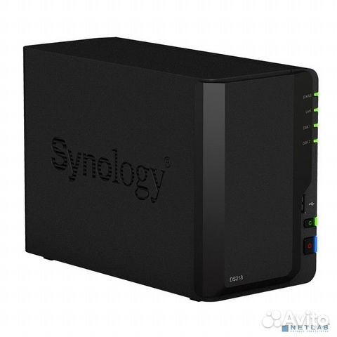 Synology DS218 Сетевое хранилище QC1,4ghzcpu/2GB D