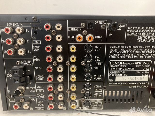 Denon AVR-2700 made in Japan мощный ресивер