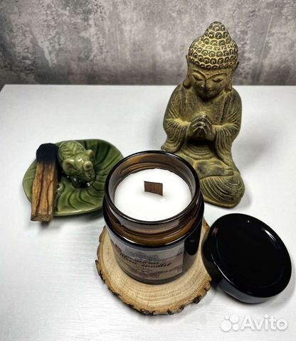 Свеча ароматическая кокосовая в баночке