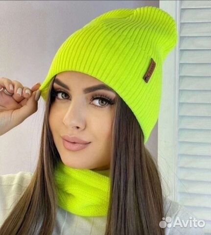 Комплект шапка и снуд женский