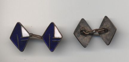 Запонки, серьги-клипсы, металл, эмаль, СССР