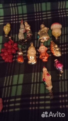Елочные игрушки СССР советские, винтаж см. Описан