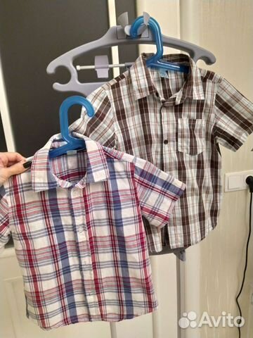 Рубашка в клетку 2шт.Gloria Jeans р. 110см
