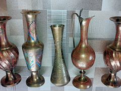 Индийские вазы бронза латунь гравировка