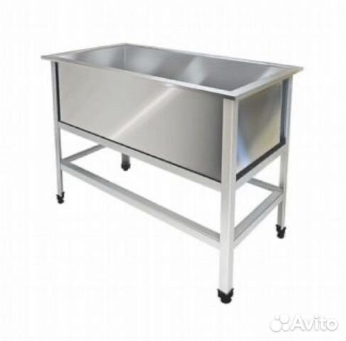 Ванна моечная 120х60 длинная из нержавейки