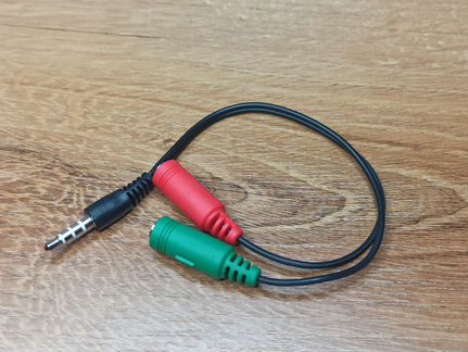 Переходник с 3,5мм 4pin - наушники и микрофон