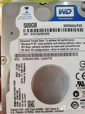 Жесткий диск на ноутбук 500GB