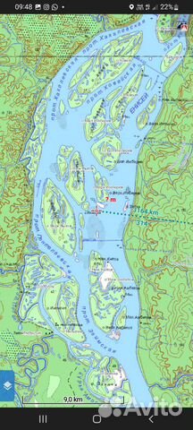 Топографическая карта, телефон как навигатор