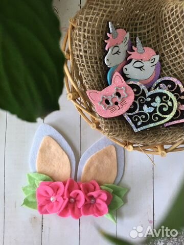 Заколки бантики ободок повязка