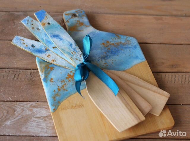 Доска разделочная,для подачи из эпоксидной смолы