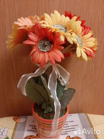 Цветы искусственные герберы
