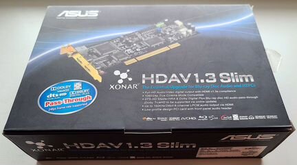 Звуковая карта PCI asus xonar (xonar hdav13slim/A)