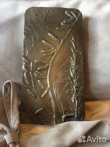 Панно из гипса ботанический барельеф ручная работ