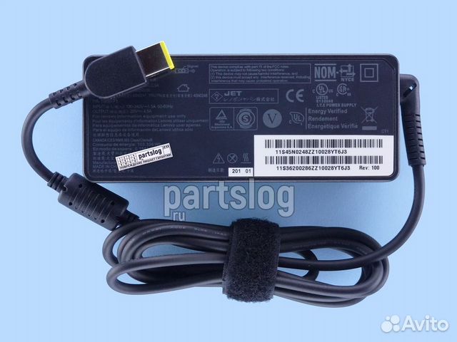 Блок питания для Lenovo 20V 4.5A прямоугольный с и
