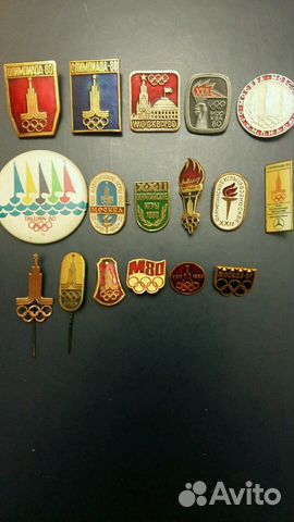 Значки посвященные Олимпиаде-80