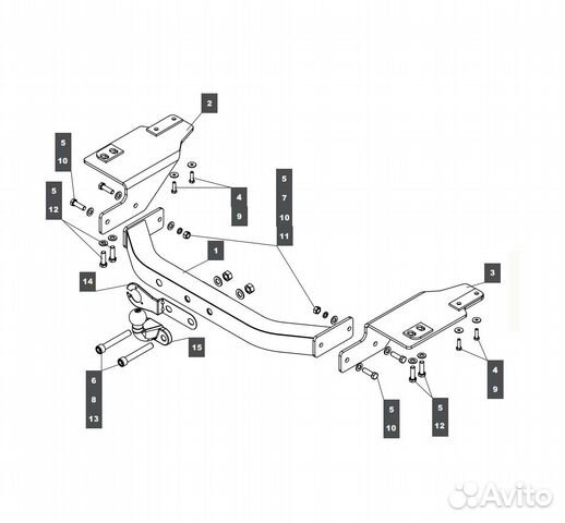 Фаркоп Baltex для Toyota Land Cruiser Prado Black