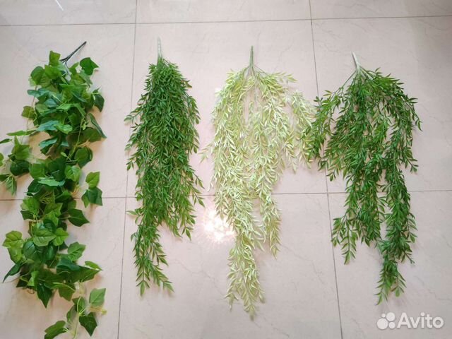 Ампельные цветы искусственные. Лианы. Папоротник