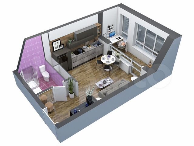 Квартира-студия, 29 м², 19/21 эт.