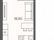Квартира-студия, 23,8 м², 19/26 эт.