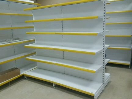 Островные пристенные стеллажи для магазина 150-225