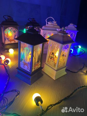 Новогодние фонарики со свечой